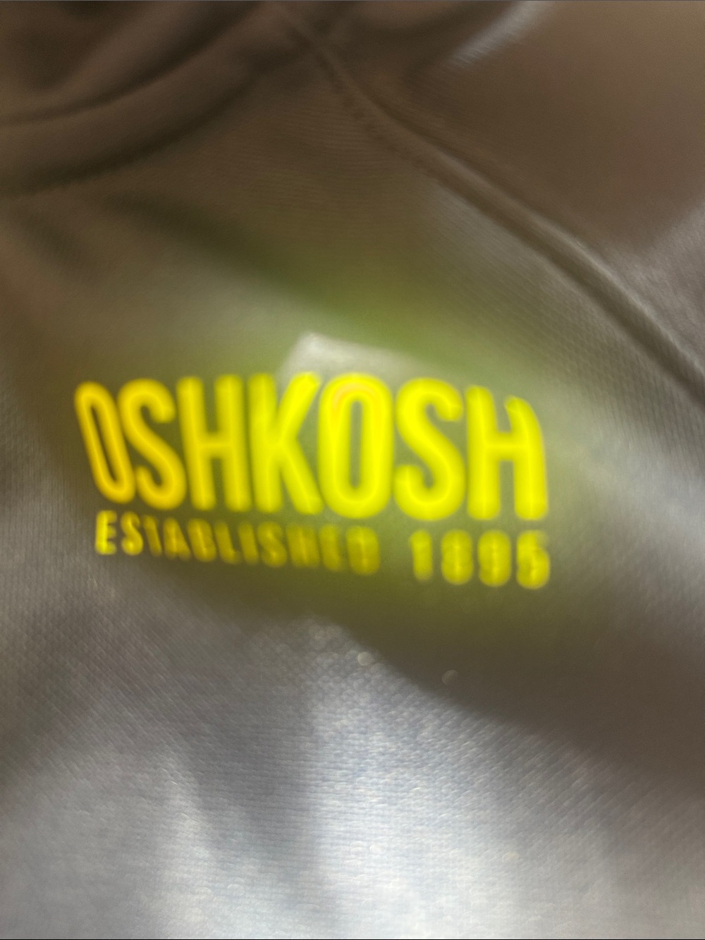 OshKosh B'gosh Navy Hooded Pullover with Yellow Zipper Accents - Picture 7 of 7